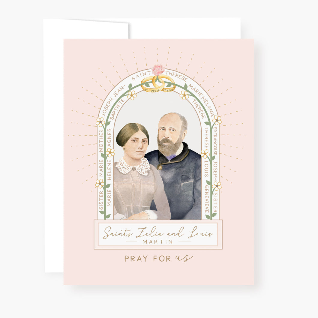 Sts. Louis and Zelie Martin Novena Card | Pink
